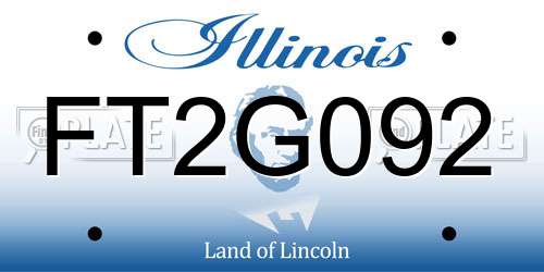 FT2G092 Illinois License Plate