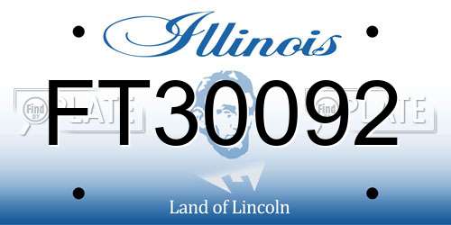 FT30092 Illinois License Plate