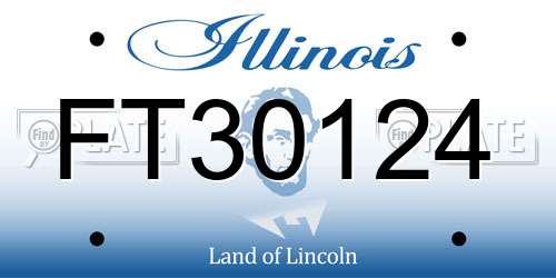 FT30124 Illinois License Plate