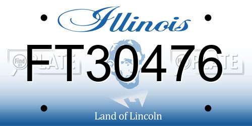 FT30476 Illinois License Plate