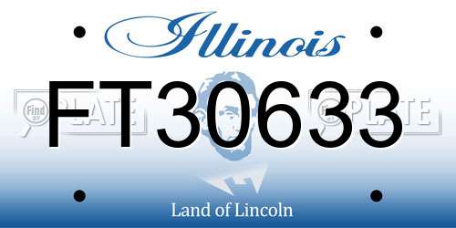 FT30633 Illinois License Plate