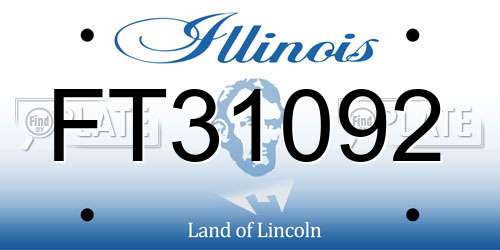 FT31092 Illinois License Plate