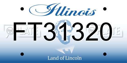 FT31320 Illinois License Plate