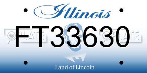 FT33630 Illinois License Plate