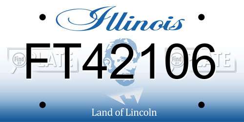 FT42106 Illinois License Plate