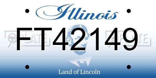 FT42149 Illinois License Plate