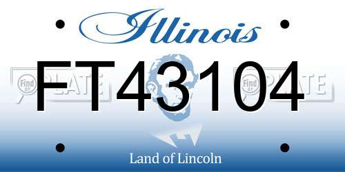 FT43104 Illinois License Plate