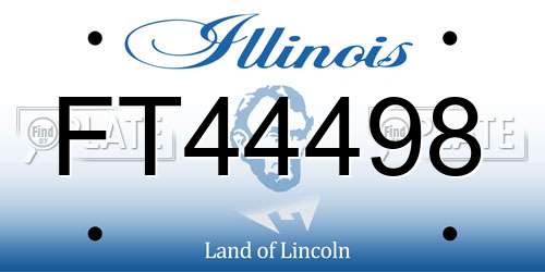 FT44498 Illinois License Plate