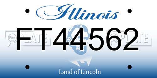 FT44562 Illinois License Plate