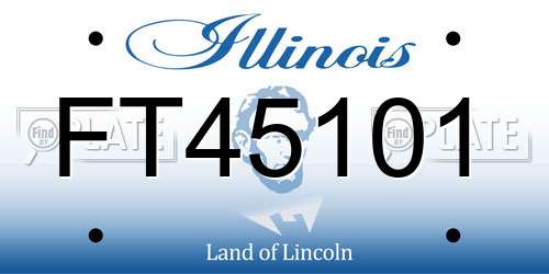 FT45101 Illinois License Plate