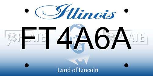FT4A6A Illinois License Plate