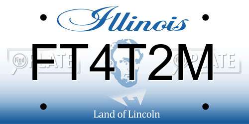 FT4T2M Illinois License Plate