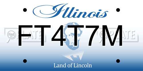 FT4T7M Illinois License Plate