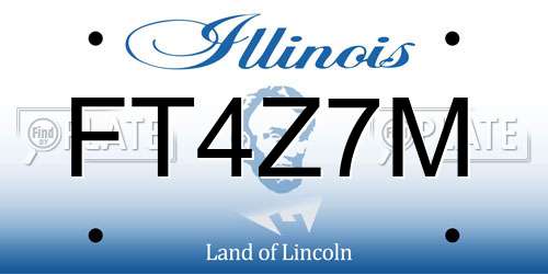 FT4Z7M Illinois License Plate