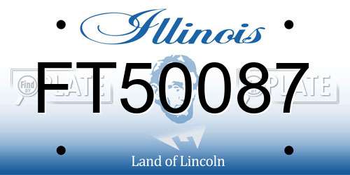 FT50087 Illinois License Plate