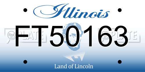 FT50163 Illinois License Plate