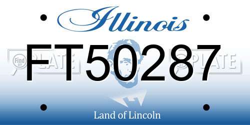 FT50287 Illinois License Plate