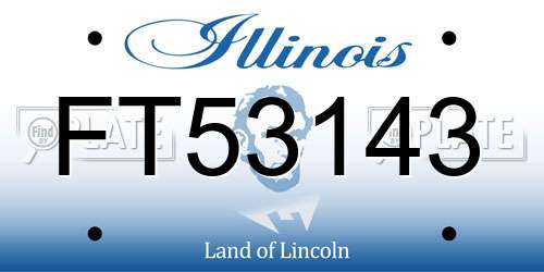 FT53143 Illinois License Plate