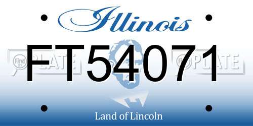 FT54071 Illinois License Plate