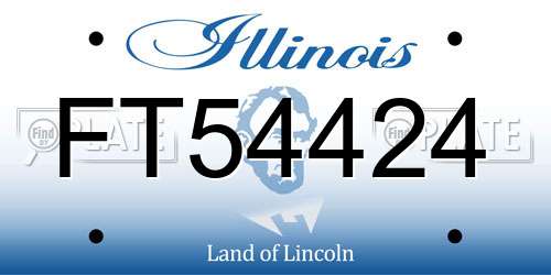 FT54424 Illinois License Plate