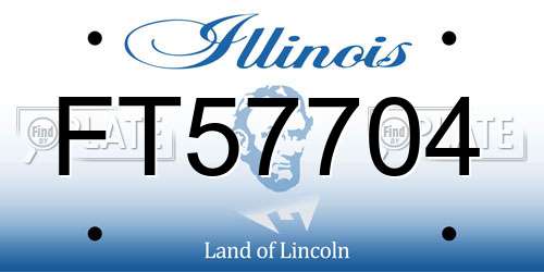 FT57704 Illinois License Plate
