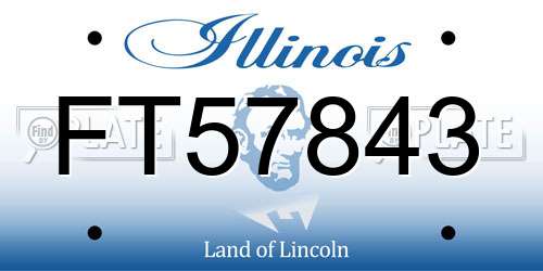 FT57843 Illinois License Plate