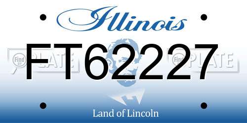 FT62227 Illinois License Plate