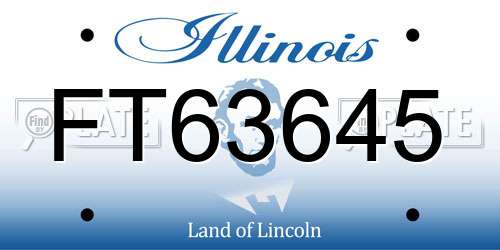 FT63645 Illinois License Plate