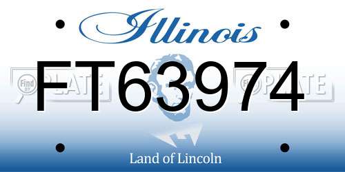 FT63974 Illinois License Plate