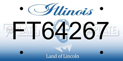 FT64267 Illinois License Plate