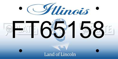 FT65158 Illinois License Plate