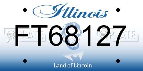 FT68127 Illinois License Plate