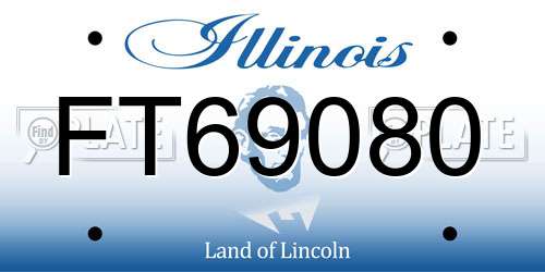 FT69080 Illinois License Plate