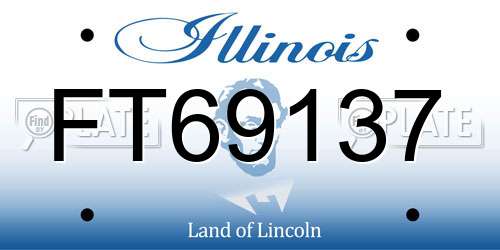 FT69137 Illinois License Plate