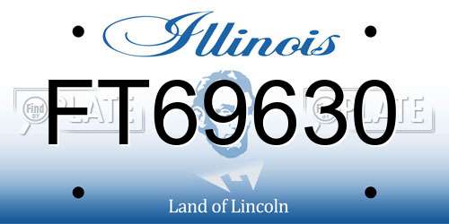 FT69630 Illinois License Plate