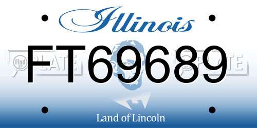 FT69689 Illinois License Plate