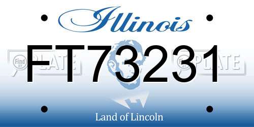 FT73231 Illinois License Plate