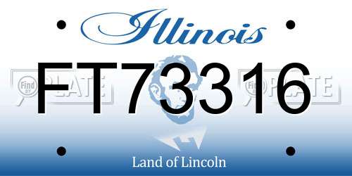 FT73316 Illinois License Plate