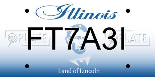 FT7A3I Illinois License Plate