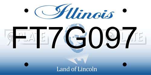 FT7G097 Illinois License Plate