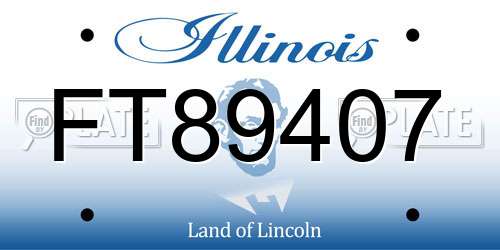 FT89407 Illinois License Plate