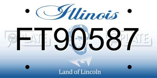 FT90587 Illinois License Plate
