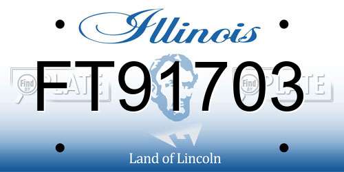 FT91703 Illinois License Plate