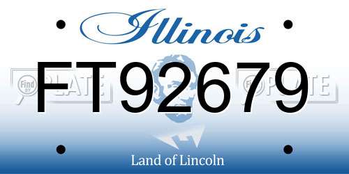 FT92679 Illinois License Plate