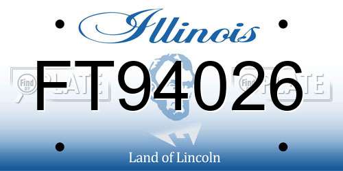 FT94026 Illinois License Plate
