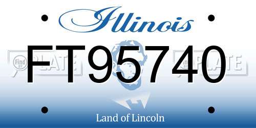 FT95740 Illinois License Plate