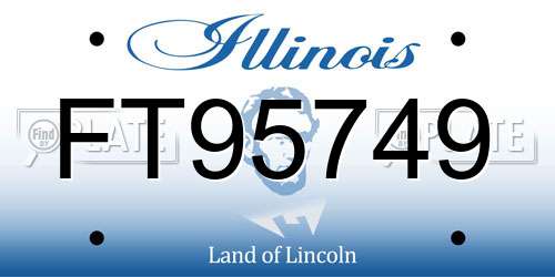 FT95749 Illinois License Plate
