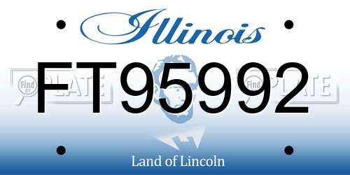 FT95992 Illinois License Plate
