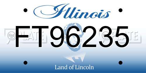 FT96235 Illinois License Plate