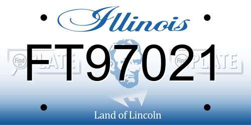 FT97021 Illinois License Plate